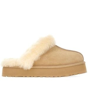 UGG Pantoufles Discquette - Blanc