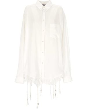Balenciaga Wit Katoenen Lingerie Shirt