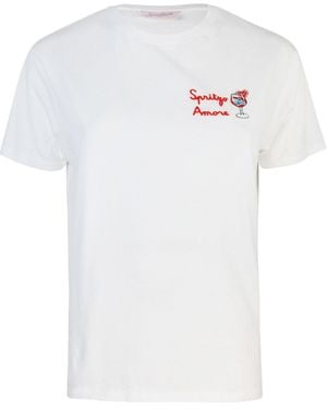 Mc2 Saint Barth T -Shirt Emilie Spritzo Amore - Weiß