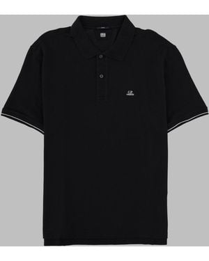 C.P. Company Polo Col Logo - Black