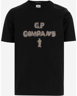 C.P. Company Cotton Logo T -Shirt - Schwarz