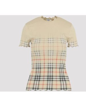 Burberry Letty Degrade Cotton T-Shirt - Natural