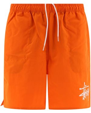 Stussy "Big Basic" Swim Shorts - Orange