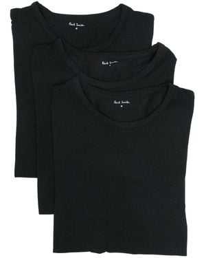 Paul Smith Logo-T-Shirt im 3er-Pack - Schwarz