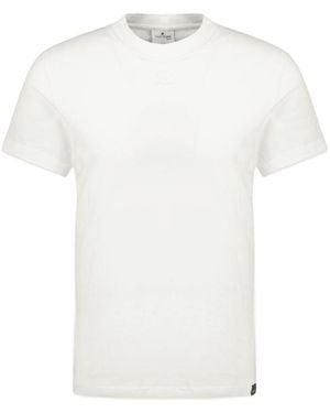 Courreges Ac Straight T Shirt Cotton Heritage - White