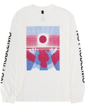 No Problemo T Shirt Con Stampa E Logo - White