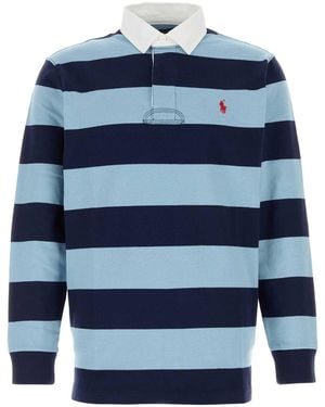 Polo Ralph Lauren Embroidered Cotton Polo Shirt - Blue