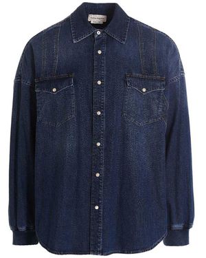 McQueen Camicia Denim - Blau