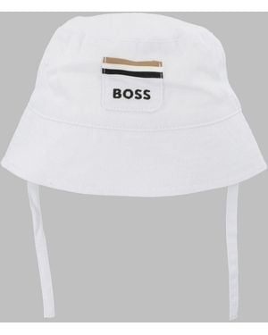 BOSS Kids Cotton Bucket Hat - Grey