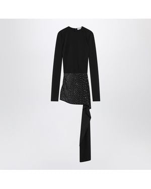 The Attico Mini Dress With Thermostrass - Black