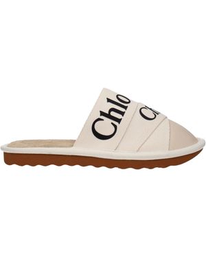 Chloé Hausschuhe und Hufe Frauen Leder beige - Natur