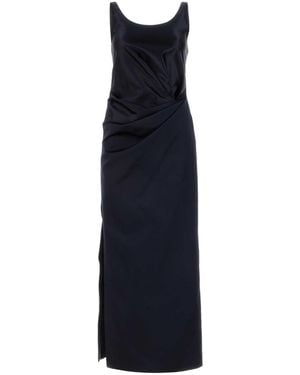 Fendi Midnight Satin Dress - Blue
