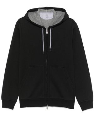 Brunello Cucinelli Cotton Zipepd Hoodie - Black