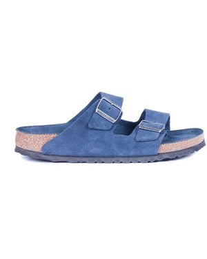 Birkenstock Arizona Sfb New Tonal, Suede Leather, S - Blue