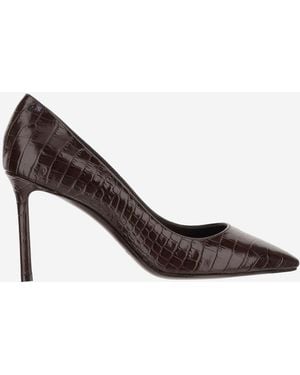 Jimmy Choo Romy 85 Pumpen in Crocodile geprägtes Leder - Braun