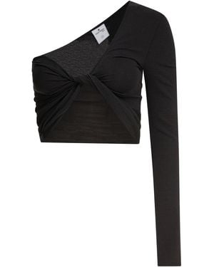 Courreges Elastane Top Viscose - Black