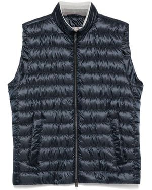 Herno Nylon Down Vest - Blue