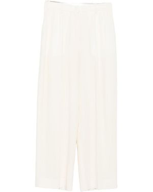 TOTEME Off Relaxed Pleated Trousers - White
