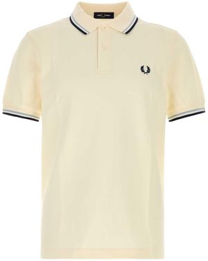 Fred Perry Cream Piquet Polo Shirt - Natural