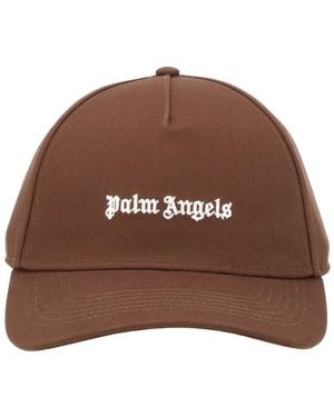 Palm Angels Cappello Da Baseball "Overlogo" - Brown
