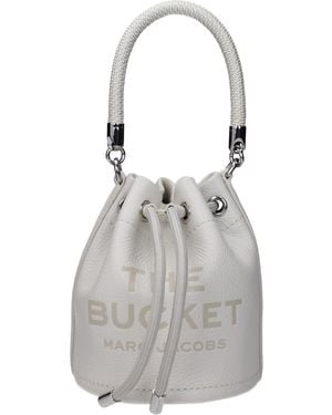 Marc Jacobs Handbags The Donna Leather/Cotton Bucket Bag - Gray