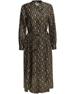 Max Mara Silk Long Chemise Dress - Black