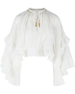 Zimmermann 'Daylight' Cotton Blend Blouse - White