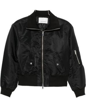 Frankie Shop Storm Nylon Cropped Bomber Jacket - Black