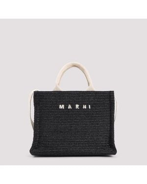 Marni Bast-East-West-Einkaufstasche - Schwarz