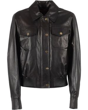 Max Mara Leather Jacket - Black