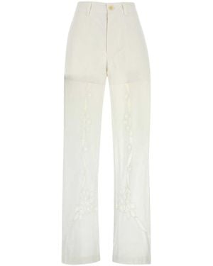 Marine Serre Cotton Pant - White