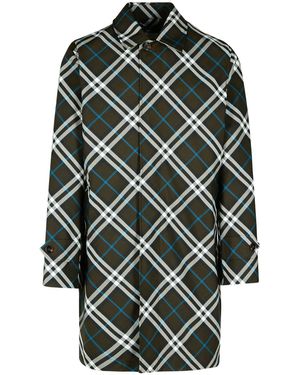 Burberry Check' Polyester Trench Coat - Grau