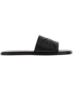 Loewe Leather Slippers - Black