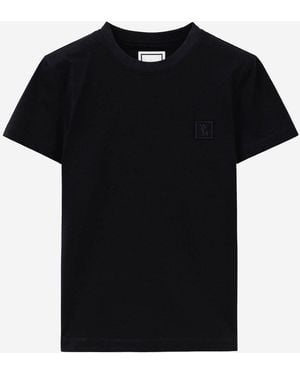 WOOYOUNGMI Camiseta de algodón con estampado en la espalda de - Negro