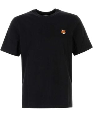 Maison Kitsuné Maison Kitsuné Fox Head Cotton T-Shirt - Black