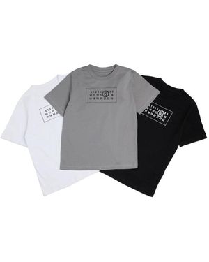 MM6 by Maison Margiela Paquete tres camisetas de logotipo - Gris