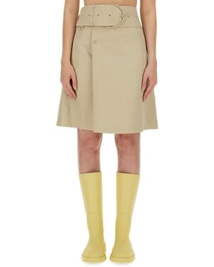 Burberry Canvas Trench Skirt - Yellow