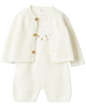 Teddy & Minou Sweater Set With Leotard - White
