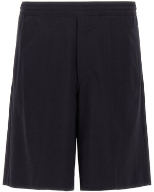 Givenchy Wollen Popeline Bermuda Shorts - Blauw