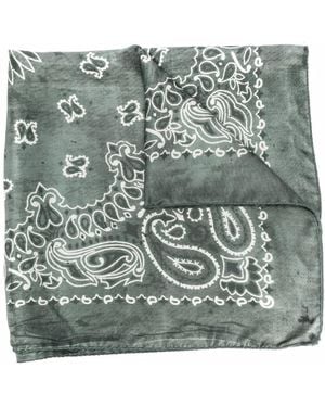 Golden Goose "Golden Foulard Paisley" Print Silk - Green