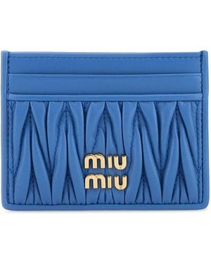 カードケース・名刺入れ MIU MIU LIGHT BLUE LEATHER CARD HOLDER Miu Miu Wallets and cardholders for Women | Online Sale up