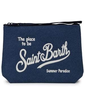 MC2 Saint Barth Clutch Bag Aline Cotton - Blue
