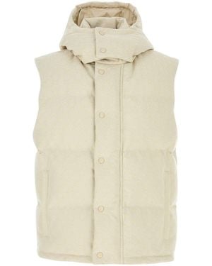 Gucci Ivory Cotton Blend Down Jacket - Natural