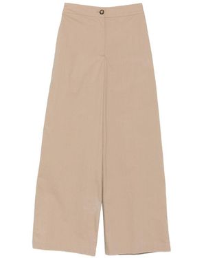 Emporio Armani Cotton Trousers - Natural