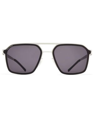 Mykita MR003 AL1 - Lente de plata blanca / negra / Coolgrey - Negro
