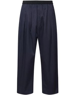 Maison Margiela Wide Cropped Hosen - Blau