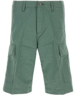 Carhartt Green Cotton Regular Cargo Short