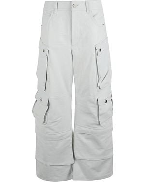 Fermas.club Pantalones de carga de cuero fermas. - Blanco