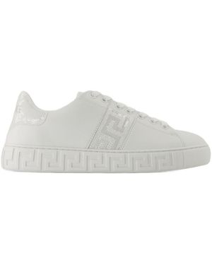Versace Zapatillas de deporte algodón blanco - Gris