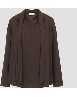 Lemaire Ascot-Bluse - Braun
